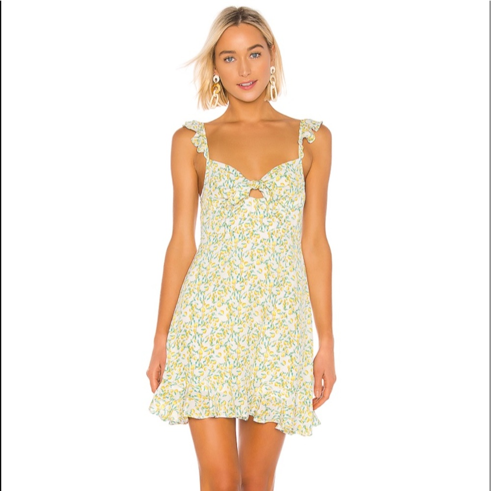 Astr Marla Dress in Lemon Drop